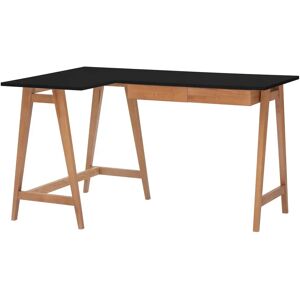 Ragaba Luka Hjørneskrivebord B 135cm X D 85cm Sort Eg Venstre Side