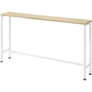 SoBuy Smalt Konsolbord I Skandinavisk Stil, 120 X 65 X 20 Cm, Hvid Og Naturfarvet