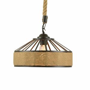 Ledsone Retro Industriel Vintage Loft Hemp Rope Pendel Light Loftlampe