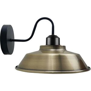 Ledsone Retro Industrielle Væglamper E27 Indendørs Lampe Metal Kop Form Skærm Grøn Messing