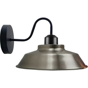 Ledsone Retro Industrielle Væglamper E27 Indendørslampe Metal Kopform Skærm Satin Nikkel