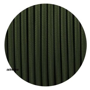 Ledsone Tekstilledning Lampeledning Stofledning 3x0,75mm², Rund, Armygrøn