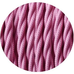 Ledsone Tekstil Kabel Lampe Kabel Stof Kabel 2x0,75mm², Rund, Baby Pink