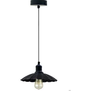 Ledsone Sort Industrielt Design Køkkenlampe E27 Hængelampe Retro Pendellampe