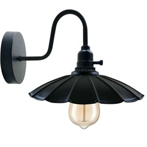 Ledsone Sort Retro Væglampe Metal Væglampe Armatur Loft E27 Industrial Light