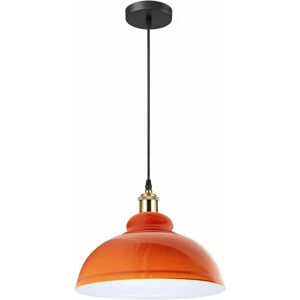 Ledsone Moderne Retro Loft Metal Orange Loft Lampeskærm Vedhæng