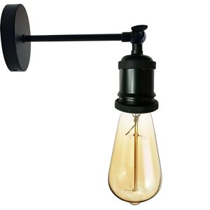 Ledsone Industrielle Sorte Retro Justerbare Væglamper Vintage Style Sconce Lamp Fitting Kit