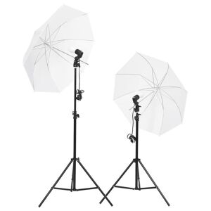 vidaXL Fotolamper Med Stativer Og Paraplyer