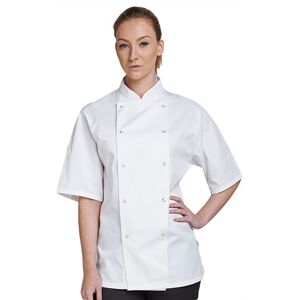 Dennys London Dl901 Short Sleeve Chef Jacket White L