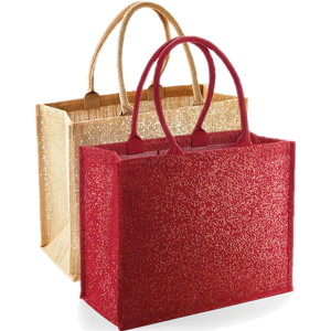 Westford Mill Wm437 Shimmer Jute Shopper Natural Gold 42 X 33 X 19 Cm