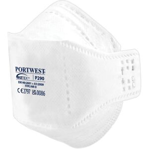 Portwest P290 Eagle Ffp2 Fladt Foldet Maske ( Kasse Á 20 Stk )-Hvid-One Size