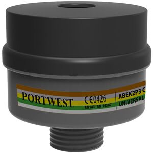 Portwest P976 Abek2p3 Kombinationsfilter Universal Gevind ( Kasse Á 4 Stk )-Sort-One Size