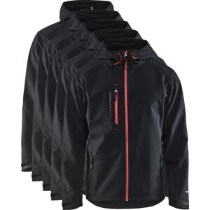 Blåklåder Blåkläder 4949 Softshell Jakke Med Hætte / Softshell Arbejdsjakke Med Hætte - Xl - Sort/grøn Blåklåder Blåkläder 4949 Softshell Jakke Med Hætte / Softshell Arbejdsjakke Med Hætte - Xl - Sort/grøn