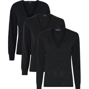 Cc55 51016 Milan Womens' Cardigan W Buttons Dame Black 3xl Cc55 51016 Milan Womens' Cardigan W Buttons Dame Black 3xl