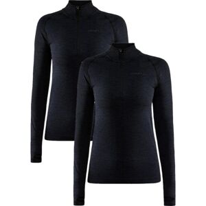 Craft Sort Core Dry Active Comfort Kvinde Half Zip Top - Undertøj Craft Sort Core Dry Active Comfort Kvinde Half Zip Top - Undertøj