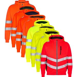 Engel 8025-241 Safety Sweat Cardigan Orange/blue Ink M Engel 8025-241 Safety Sweat Cardigan Orange/blue Ink M