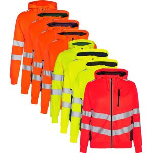 Engel 8027-241 Safety Dame Sweat Cardigan Orange/grøn S Engel 8027-241 Safety Dame Sweat Cardigan Orange/grøn S
