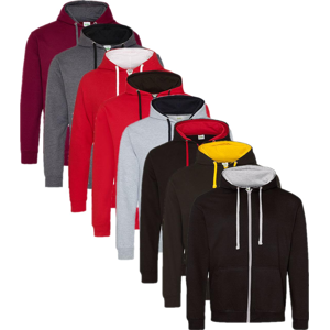 Just Hoods Jh053 Varsity Zoodie New French Navy / Sky Blue S Just Hoods Jh053 Varsity Zoodie New French Navy / Sky Blue S