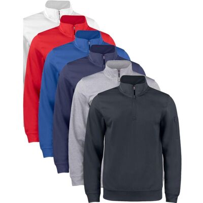 Clique - Basic Active - Halvt Zip - Grå Melange - Sweatshirt Clique - Basic Active - Halvt Zip - Grå Melange - Sweatshirt