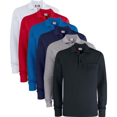Clique 28235 Basic Polo Ls Pocket White S Clique 28235 Basic Polo Ls Pocket White S