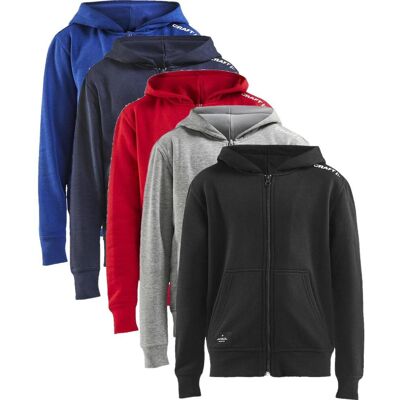 Craft 1908907 Community Fz Hoodie Jr Børn / Sportshoodie / Hoodie Club Cobolt 122/128 Craft 1908907 Community Fz Hoodie Jr Børn / Sportshoodie / Hoodie Club Cobolt 122/128