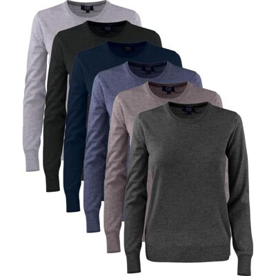 Cutter & Buck 355407 Kennewick Crewneck Ladies / Trøje Nougat Melange M Cutter & Buck 355407 Kennewick Crewneck Ladies / Trøje Nougat Melange M