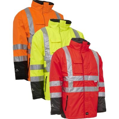 Elka 086100r Visible Xtreme 2-I-1 Jakke Fluorescerende Gul/sort M Elka 086100r Visible Xtreme 2-I-1 Jakke Fluorescerende Gul/sort M