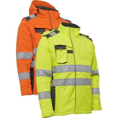 Elka 116514r Visible Xtreme Softshell Vinterjakke Fluorescerende Orange/grå M Elka 116514r Visible Xtreme Softshell Vinterjakke Fluorescerende Orange/grå M