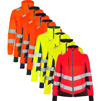 Engel 1156-237 Safety Dame Softshelljakke / Arbejdsjakke Orange/grøn M Engel 1156-237 Safety Dame Softshelljakke / Arbejdsjakke Orange/grøn M