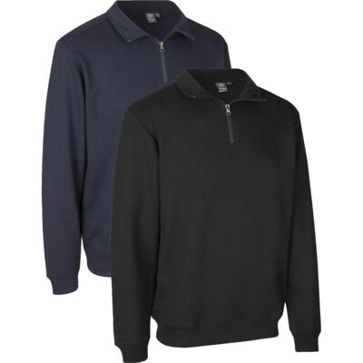 Pro Wear 0384 Care Sweat Ubørstet ¼ Zip-Sort-3xl Pro Wear 0384 Care Sweat Ubørstet ¼ Zip-Sort-3xl
