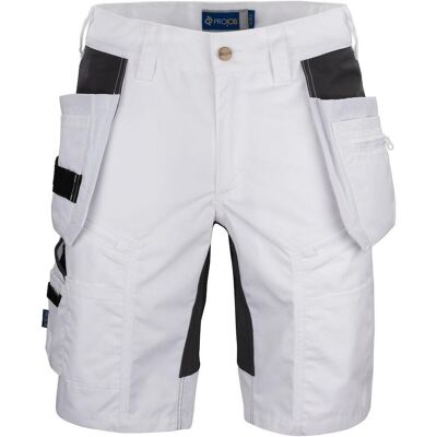 Projob 645537 5537 Shorts Stretch / Arbejdsshorts White C50 Projob 645537 5537 Shorts Stretch / Arbejdsshorts White C50