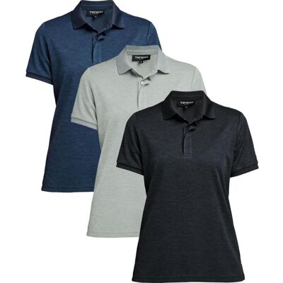 Tenson 465018061 Txlite Melange Polo Dame Dark Navy L Tenson 465018061 Txlite Melange Polo Dame Dark Navy L