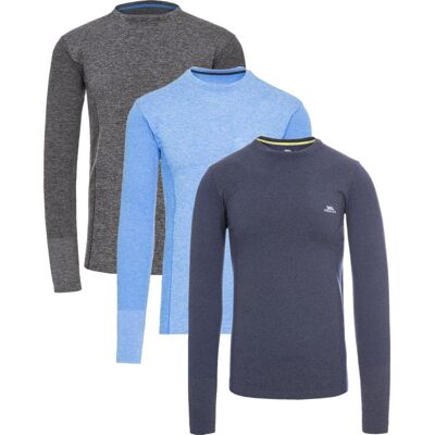 Trespass Timo - Male Active Top Tp75 Black Marl L Trespass Timo - Male Active Top Tp75 Black Marl L