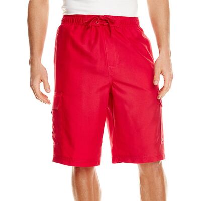 Burnside Bu9401, Bukser Striped Swim Trunks - Rød/rød - S Burnside Bu9401, Bukser Striped Swim Trunks - Rød/rød - S