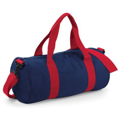 Bagbase Bg140, Tasker Original Barrel Bag - Fransk Flåde/klassisk Rød - One Size Bagbase Bg140, Tasker Original Barrel Bag - Fransk Flåde/klassisk Rød - One Size