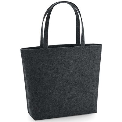 Bagbase Bg721, Tasker Felt Shopper - Trækul Melange - One Size Bagbase Bg721, Tasker Felt Shopper - Trækul Melange - One Size