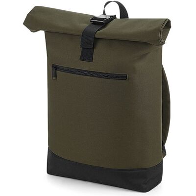 Bagbase Bg855, Tasker Roll-Top Backpack - Militær Grøn - One Size Bagbase Bg855, Tasker Roll-Top Backpack - Militær Grøn - One Size