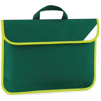 Quadra Qd452, Tasker Enhanced-Viz Book Bag - Flaske Grøn - One Size Quadra Qd452, Tasker Enhanced-Viz Book Bag - Flaske Grøn - One Size