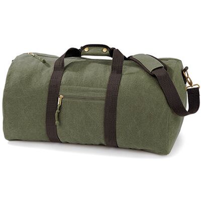 Quadra Qd613, Tasker Vintage Canvas Holdall - Vintage Militær Grøn - One Size Quadra Qd613, Tasker Vintage Canvas Holdall - Vintage Militær Grøn - One Size