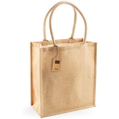 Westford Mill Wm409, Tasker Jute Boutique Shopper - Naturlig - One Size Westford Mill Wm409, Tasker Jute Boutique Shopper - Naturlig - One Size