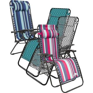 Trespass Glentilt - Reclining Chair  Blue Stripe One Size
