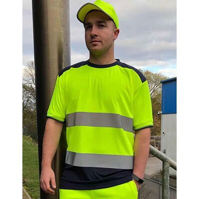 Yoko Yk400 T-Shirts Hi-Vis Orange / Navy S Yoko Yk400 T-Shirts Hi-Vis Orange / Navy S