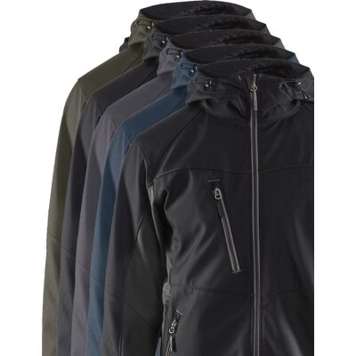 Blåklåder Blåkläder 4753 Softshell Jakke Med Hætte / Softshell Arbejdsjakke Med Hætte - 3xl - Mellemgrå/sort Blåklåder Blåkläder 4753 Softshell Jakke Med Hætte / Softshell Arbejdsjakke Med Hætte - 3xl - Mellemgrå/sort