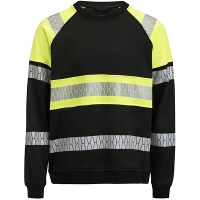 Jobman 5224 Sweatshirt Hi-Vis Black / Yellow M Jobman 5224 Sweatshirt Hi-Vis Black / Yellow M