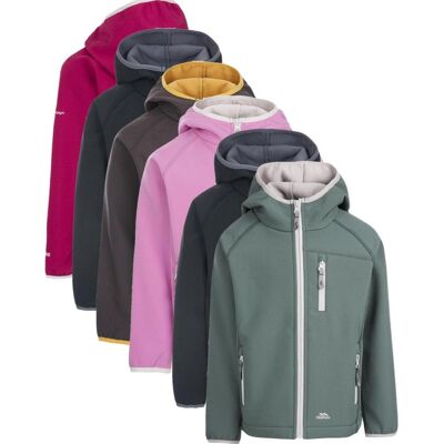 Trespass Kian - Kids Softshell Jkt Berry 3/4 Trespass Kian - Kids Softshell Jkt Berry 3/4