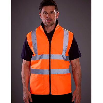 Yoko Yk008f Reversible Fleece Bodywarmer Hi-Vis Orange M Yoko Yk008f Reversible Fleece Bodywarmer Hi-Vis Orange M