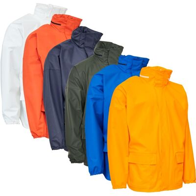 Elka 076300 Pro Jakke / Regnjakke Med Skult Hætte I Kraven-Hvid-Xl Elka 076300 Pro Jakke / Regnjakke Med Skult Hætte I Kraven-Hvid-Xl