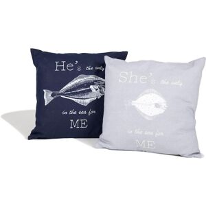 Lord Nelson Victory 410834 Pillow Cover Fish In The Sea Grey One Size