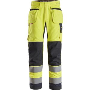 Snickers 6260 Protecwork, High-Vis Arbejdsbukser Med Hylsterlommer, Klasse 2 Gul/navy 112