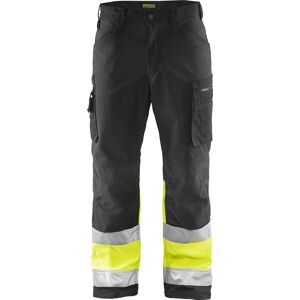 Blåkläder 1562 High Vis Softshell Buks / High Vis Softshell Arbejdsbuks - C50 - Sort/high Vis Gul